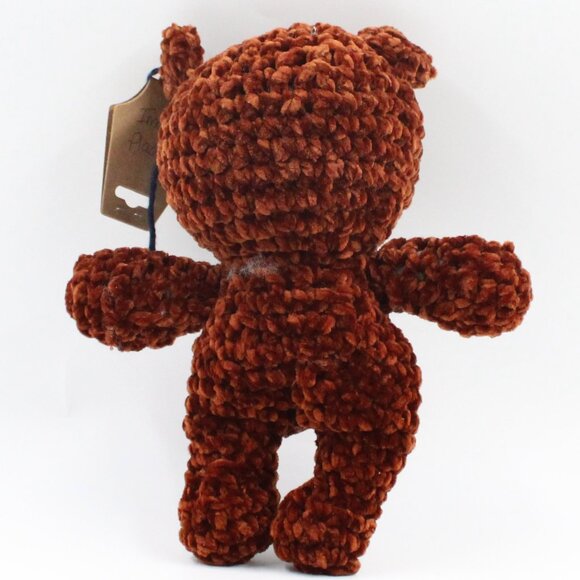 Handmade Crochet Polyester Amigurumi Dark Brown Teddy Bear - Picture 3 of 3